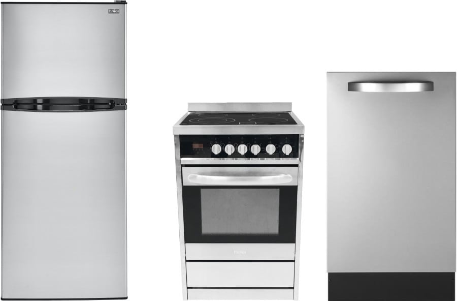 Haier HARERADW4 3 Piece Kitchen Appliances Package with ...