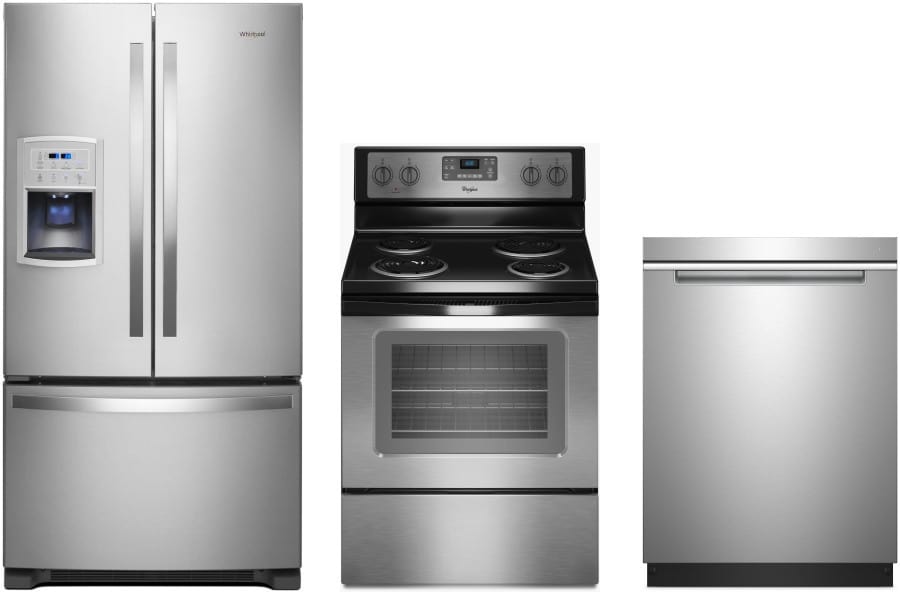 Whirlpool WPRERADW61 3 Piece Kitchen Appliances Package with French