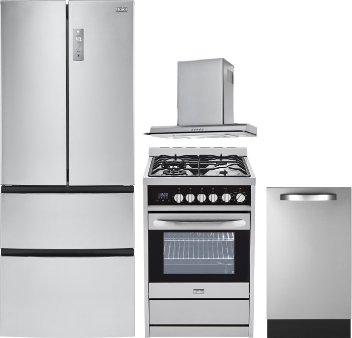 Haier HARERADWRH28 4 Piece Kitchen Appliances Package with ...