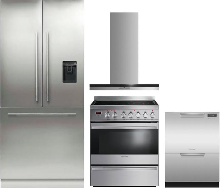 Fisher & Paykel FPRERADWRH132 4 Piece Kitchen Appliances ...