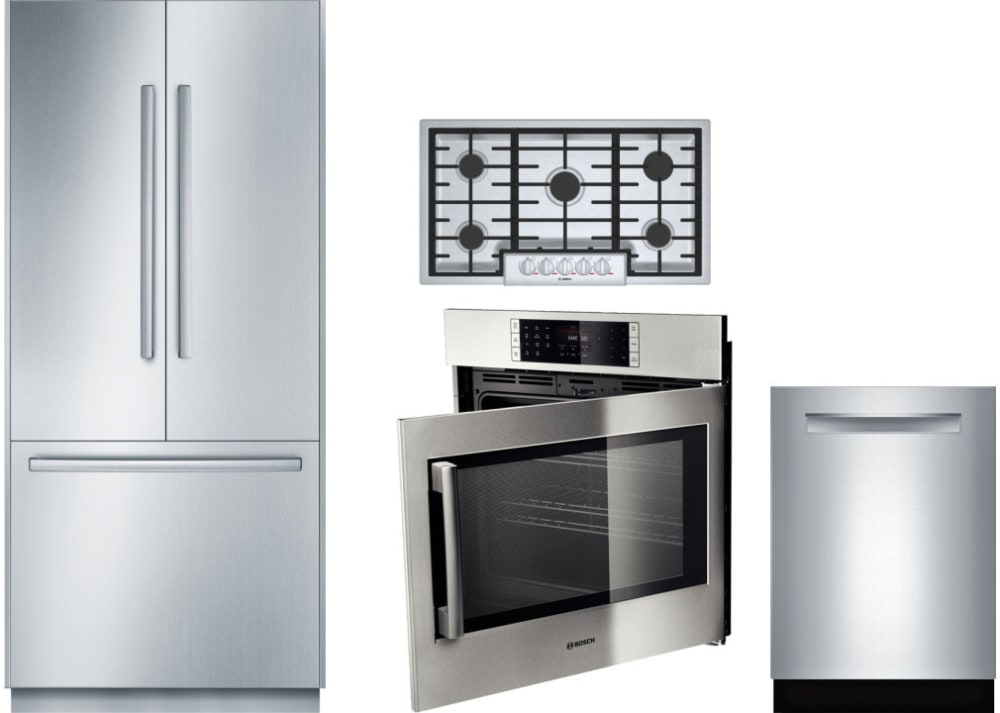 Bosch BORECTWODW58 4 Piece Kitchen Appliances Package with ...