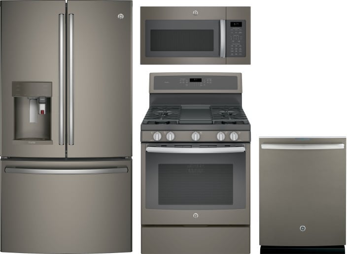 GE GERERADWMW9407 4 Piece Kitchen Appliances Package with ...