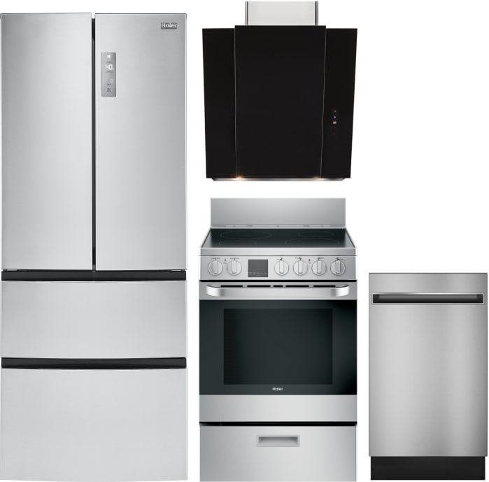 Haier Hareradwrh42 4 Piece Kitchen Appliances Package With French Haier Hareradwrh42 Package