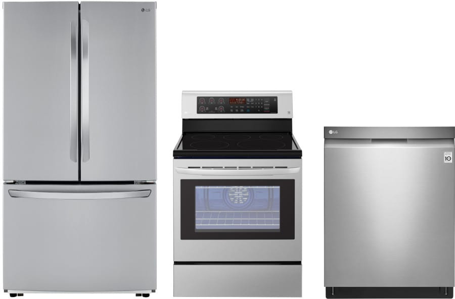 LG LGRERADW285 3 Piece Kitchen Appliances Package with ...