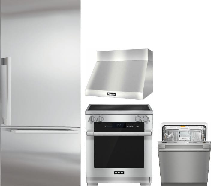 Miele MIRERADWRH166 4 Piece Kitchen Appliances Package ...