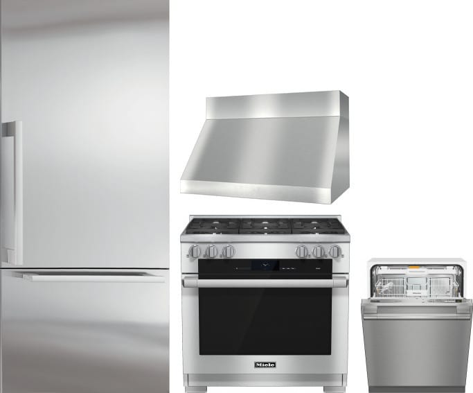 Miele MIRERADWRH171 4 Piece Kitchen Appliances Package ...