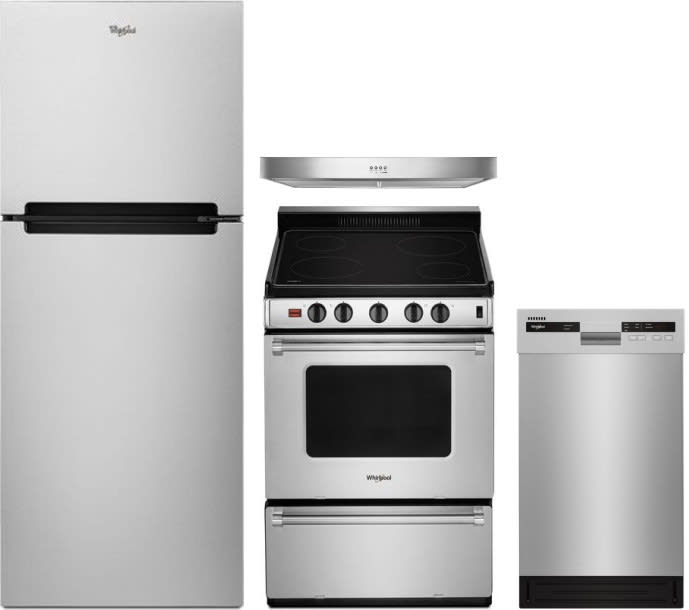Whirlpool WPRERADWRH1 4 Piece Kitchen Appliances Package with Top
