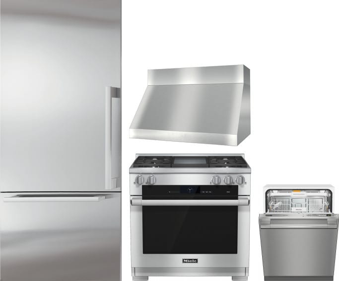 Miele MIRERADWRH221 4 Piece Kitchen Appliances Package ...