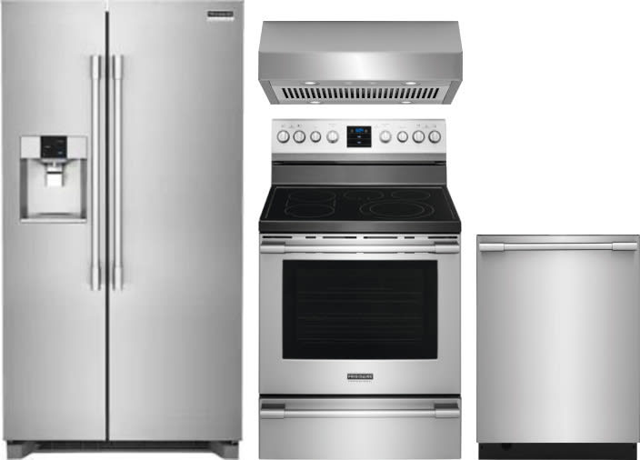 Frigidaire FRRERADWRH67 4 Piece Kitchen Appliances Package ...