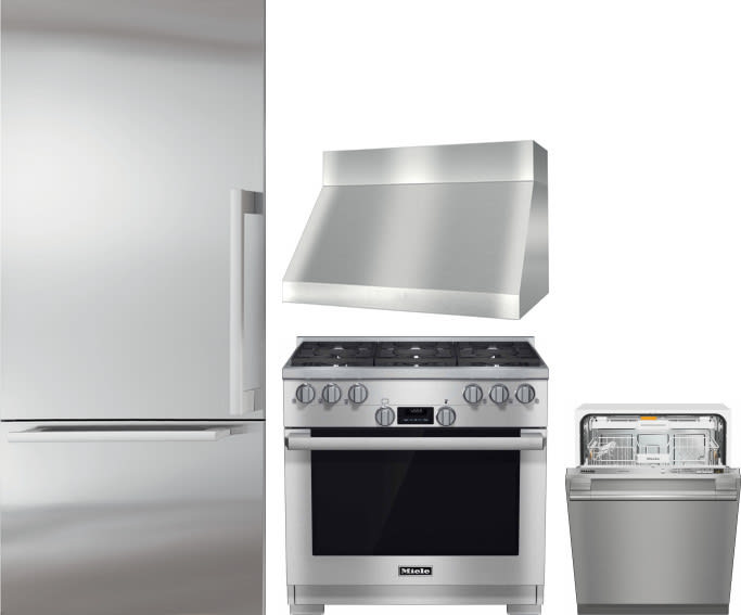 Miele MIRERADWRH227 4 Piece Kitchen Appliances Package ...
