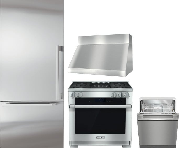 Miele MIRERADWRH297 4 Piece Kitchen Appliances Package ...