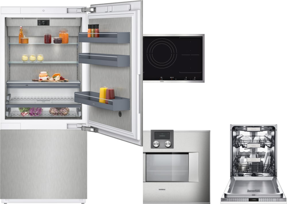 Gaggenau GARECTWODW113 4 Piece Kitchen Appliances Package ...