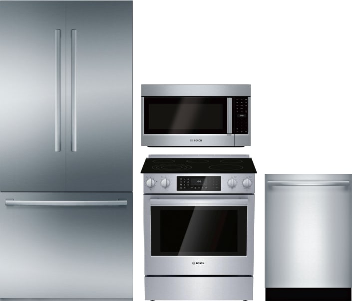 Bosch BORERADWMW1073 4 Piece Kitchen Appliances Package ...
