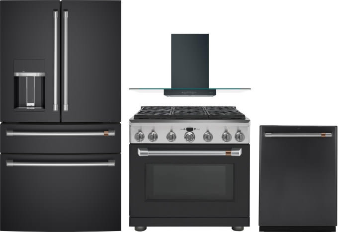 Ge cafe matte black appliance package top