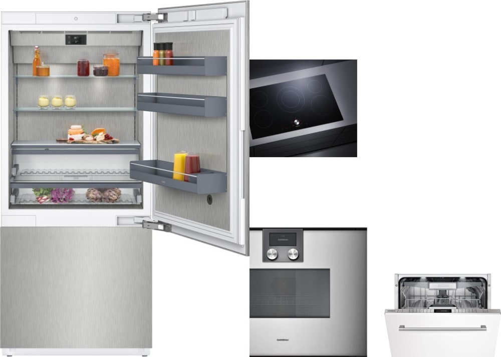 Gaggenau GARECTWODW187 4 Piece Kitchen Appliances Package ...