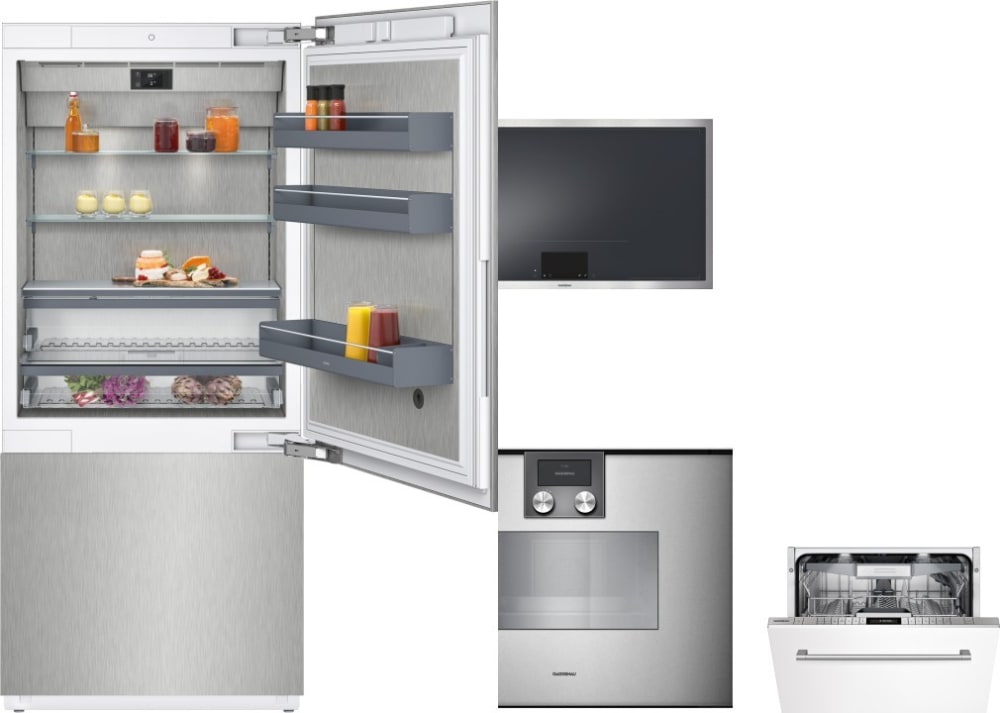 Gaggenau GARECTWODW200 4 Piece Kitchen Appliances Package ...