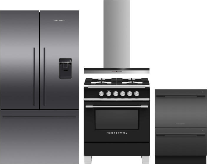 Fisher & Paykel FPRERADWRH1060 4 Piece Kitchen Appliances Package with