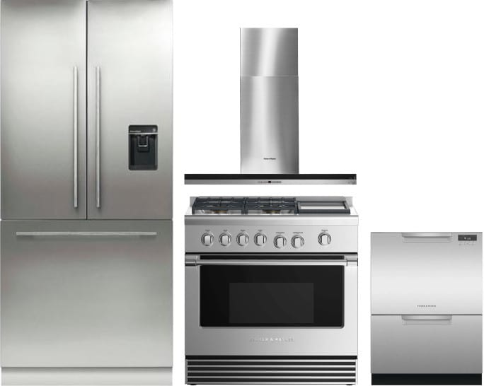 Fisher & Paykel FPRERADWRH1106 4 Piece Kitchen Appliances ...