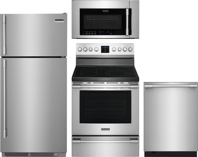 Frigidaire FRRERADWMW88894 4 Piece Kitchen Appliances Package with Top