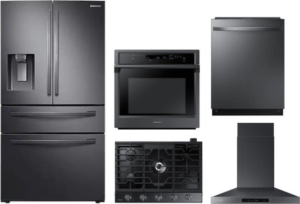 Samsung black stainless kitchen appliance outlet packages