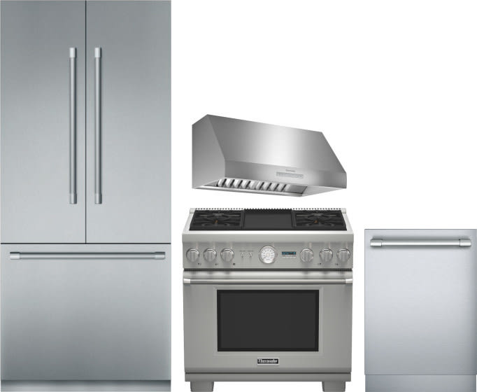 Thermador THRERADWRH807 4 Piece Kitchen Appliances Package with French
