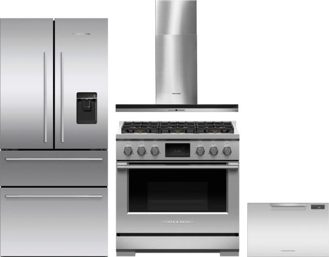 Fisher & Paykel FPRERADWRH6013 4 Piece Kitchen Appliances Package with