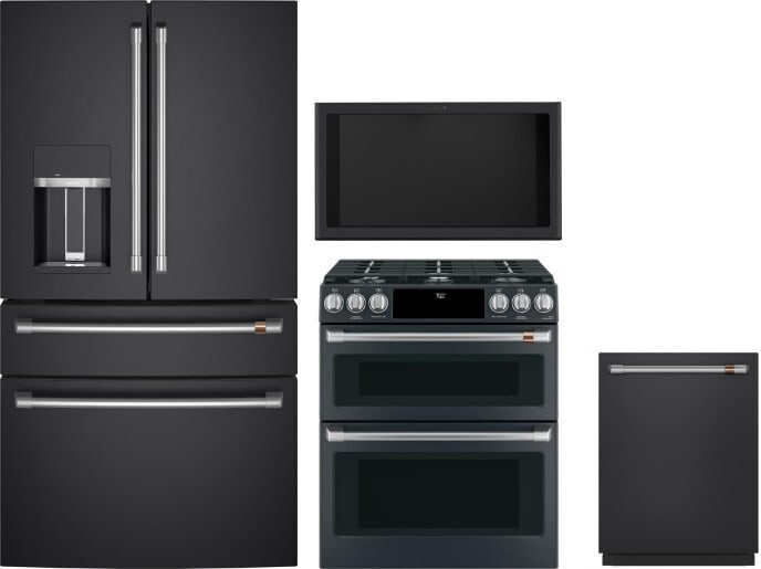 Matte black hot sale kitchen appliance set