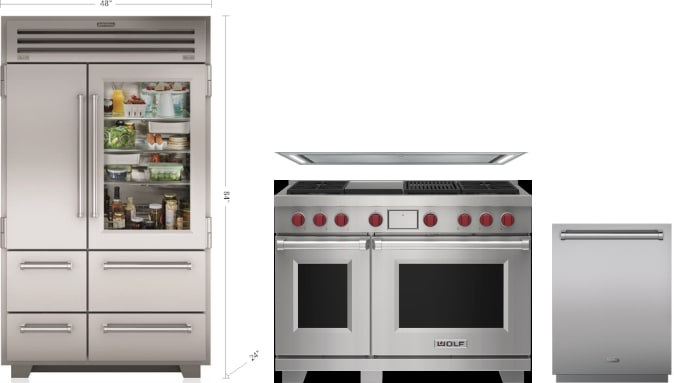 Wolf DF48450CGSPLP Professional Gas Range