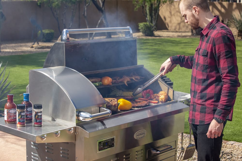 Louisiana Grills 60860 69 Inch Freestanding Wood Pellet Grill with 860