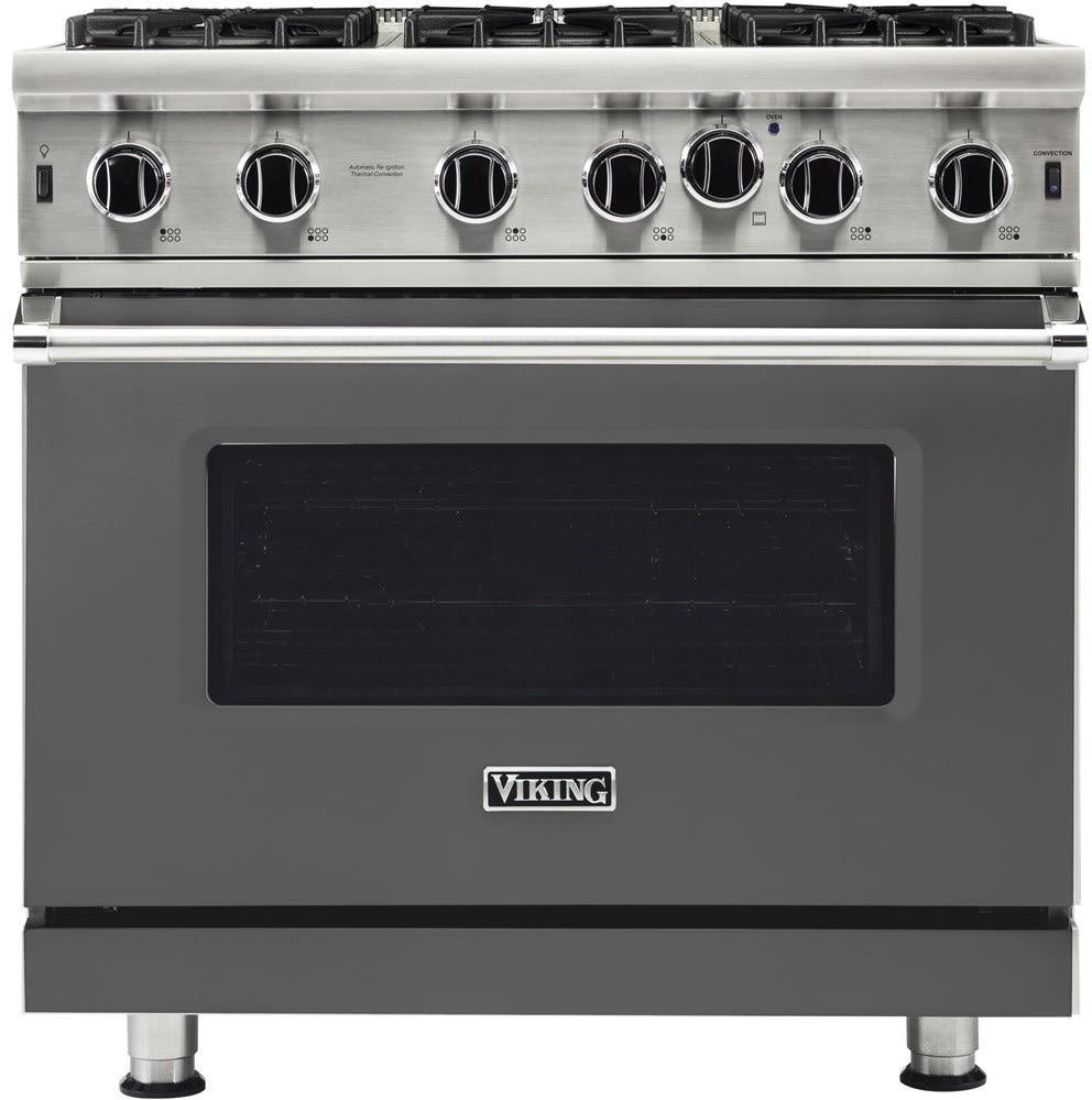 Viking VGIC53626BDG 36 Inch Gas Range with 6 Open Burners, 15,000 BTUs, VariSimmer, SureSpark
