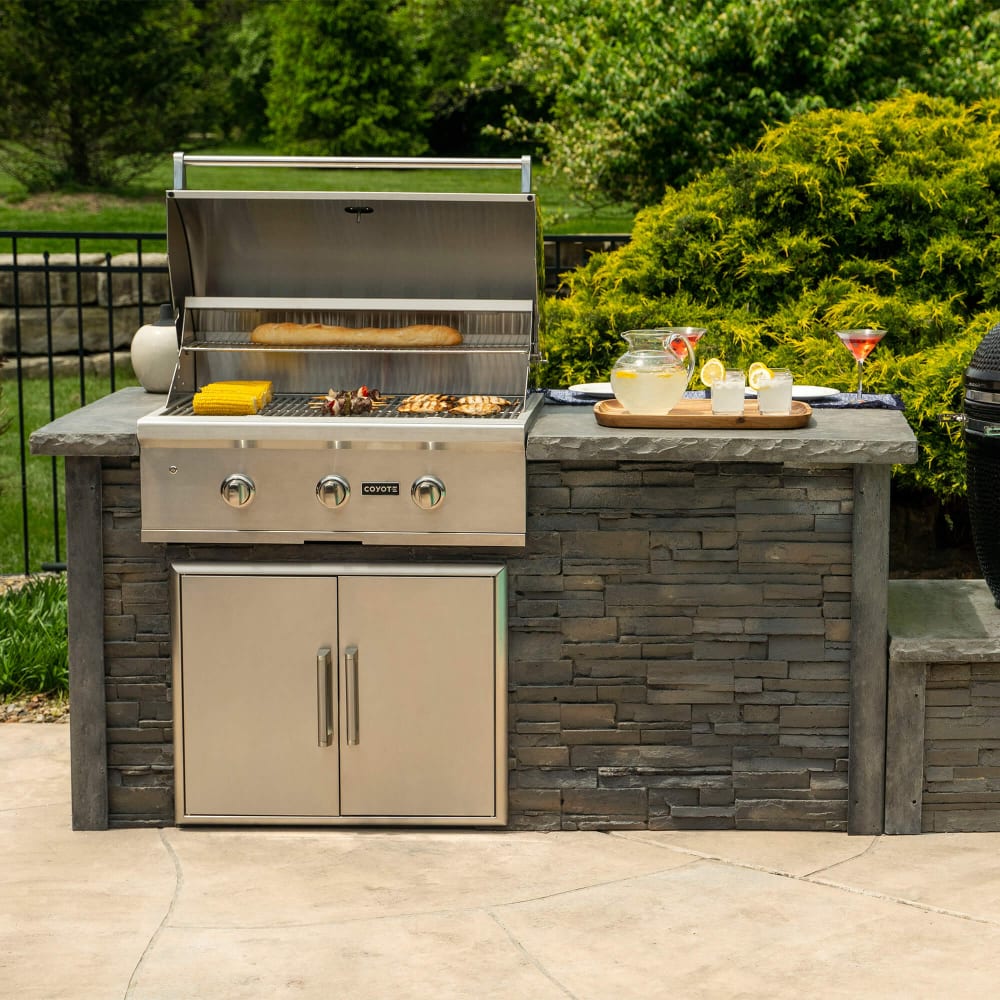 RTA RTAG6PACKAGE03 6 Foot Outdoor Kitchen Island with 34 Inch Built-In ...