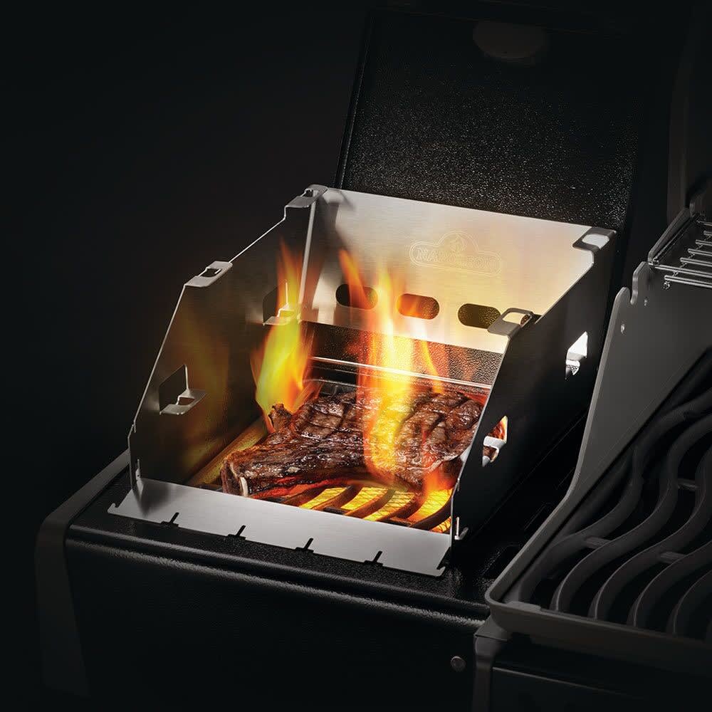 Napoleon 71302 Small Side Burner Windshield with Skewer Rack