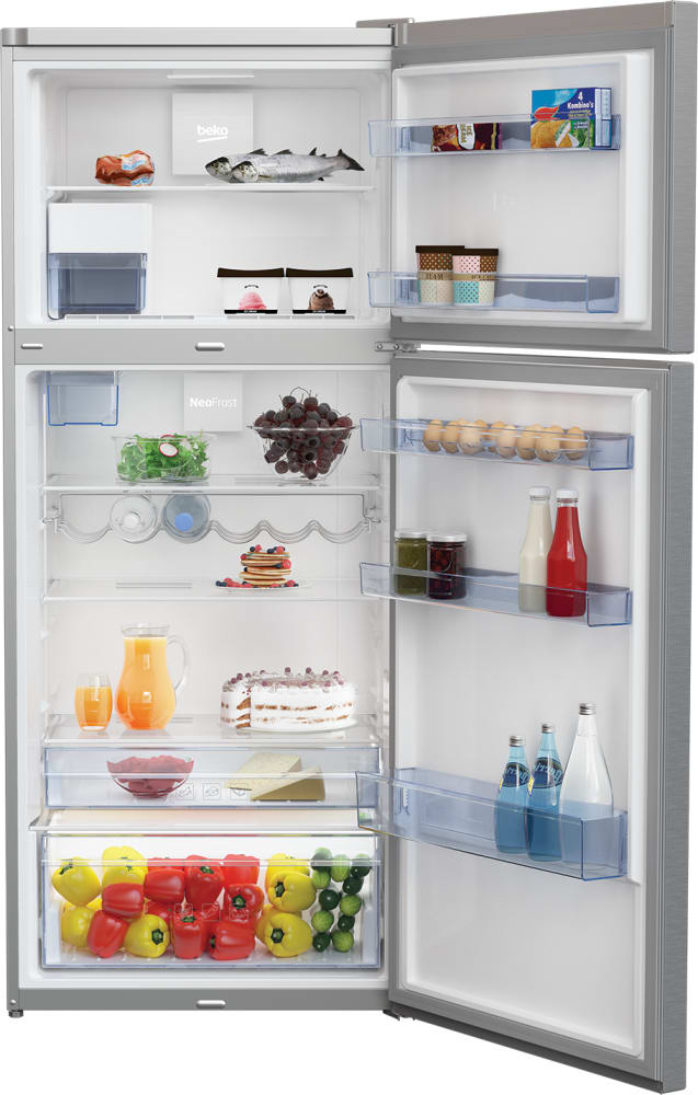 Beko BFTF2715SSIM 28 Inch Counter Depth Freestanding Top Freezer Refrigerator with 12.56 cu. Ft