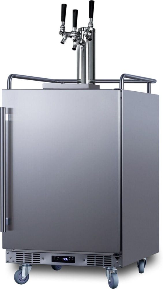 Summit SBC683OSTRIPLE 24 Inch BuiltIn Outdoor Kegerator with 5.6 cu