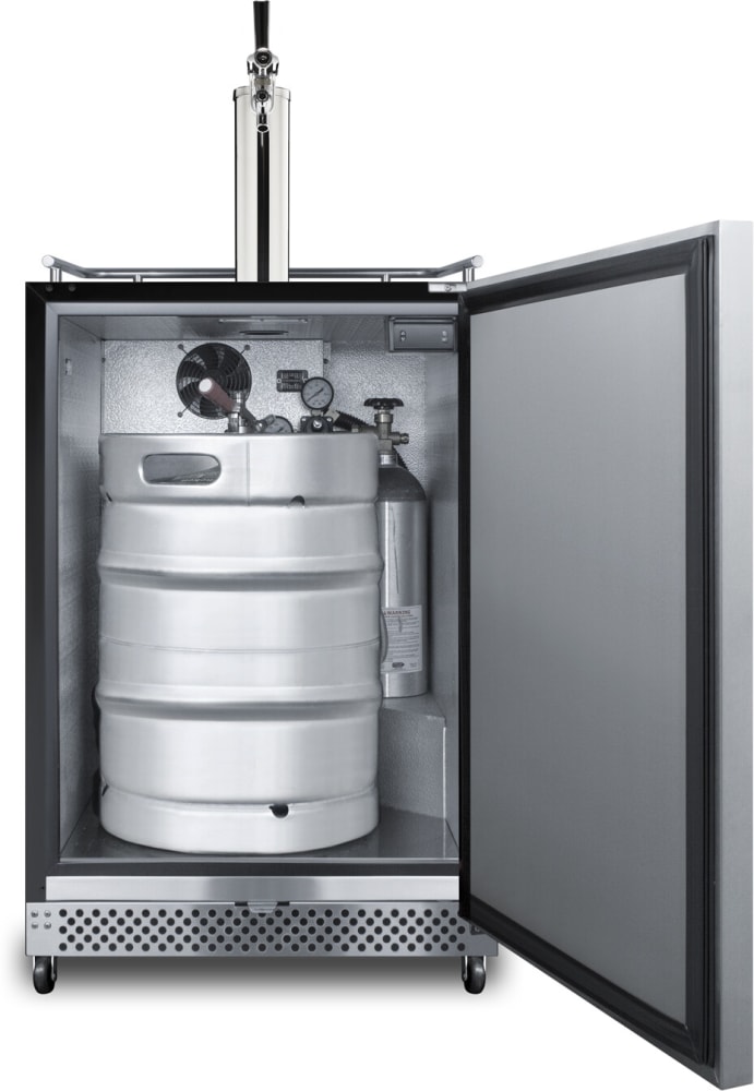 Summit SBC696OSTL 24 Inch BuiltIn Outdoor Kegerator with 6.04 Cu.Ft