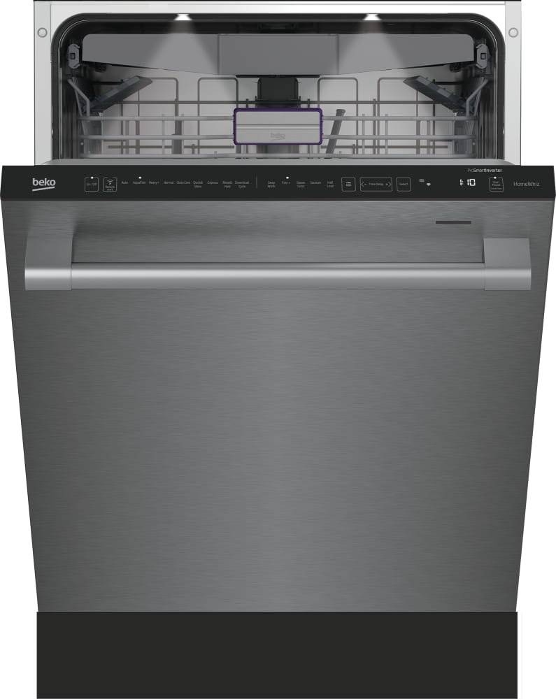 Beko DDT39434XC2 24 Inch Fully Integrated Smart Dishwasher with 16 Place Settings 39 dBA 9 Wash Cycles IonGuard DeepWash Stainless Steel Tall Tub Full size Third Rack Dirt Turbidity Sensor Adjustable ...
