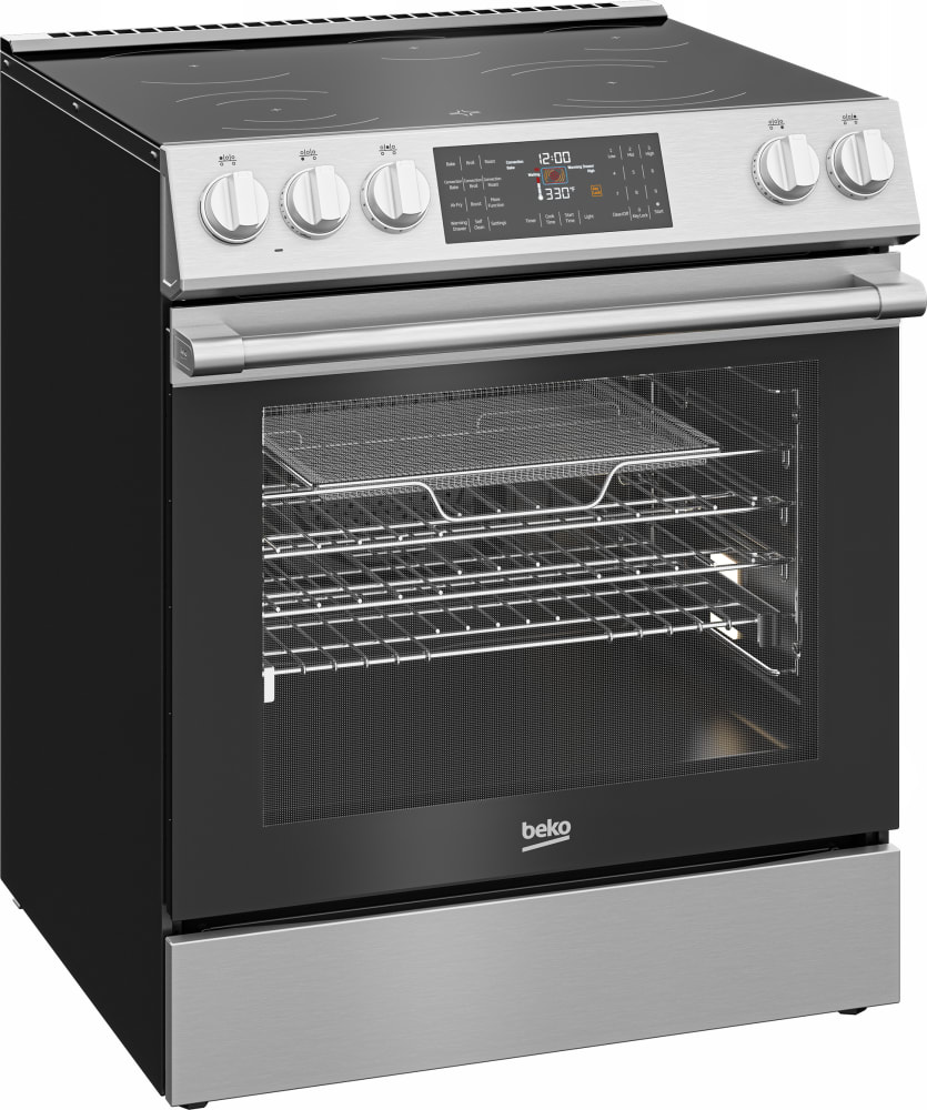 Beko SLER30524SS 30 Inch SlideIn Electric Range with 5 Elements, 5.2