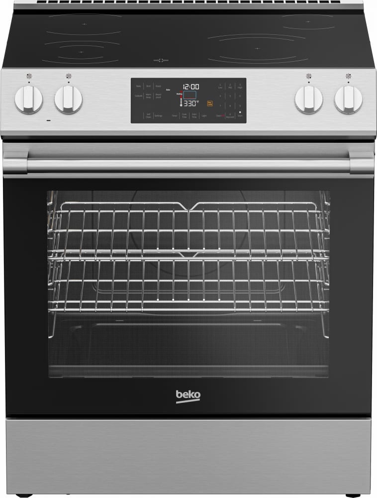 Beko SLER30423SS 30 Inch SlideIn Electric Range with 4 Elements, 5.2 cu. ft. Oven Capacity