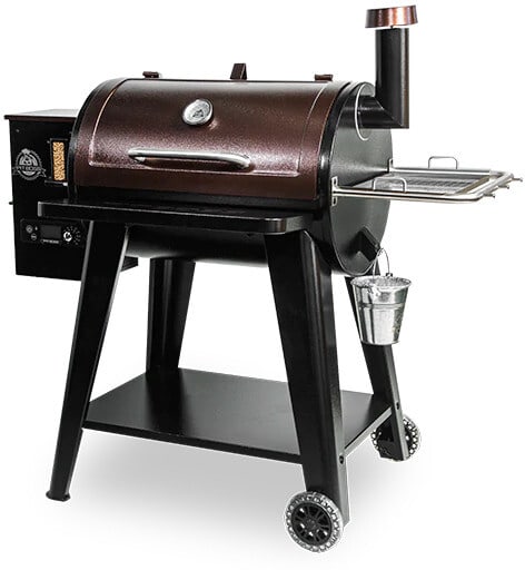Pit Boss 10697 25 Inch Portable Wood Pellet Grill with 256 Sq. In. Cooking  Surface, Porcelain-Coated Grates, 8-in-1 Cooking Versatility, Fan Forced  Convection, Flame Broiler, Dial-In Digital Control, Meat Probe,  Latch-Locking Lid