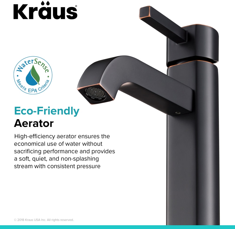 Kraus Fvs1007orb Single Lever Tall Vessel Bathroom Faucet With