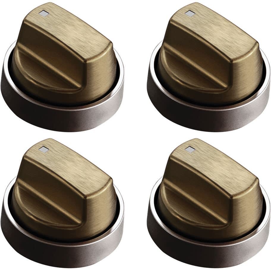 Wolf 9056357 Brushed Brass Knob Kit for 30" Professional Gas Cooktop