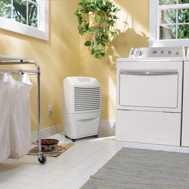 Whirlpool AD50USS 50 Pint Per Day Ultra Low Temp Basement Dehumidifier