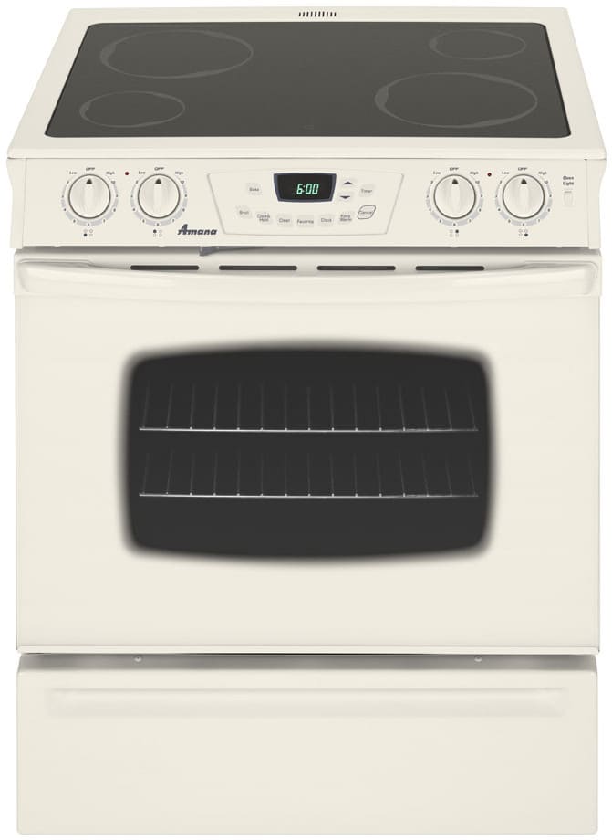 Amana AES3760BAQ 30 Inch Slide-In Electric Range with 4 Radiant
