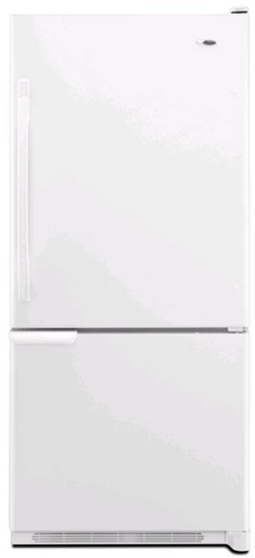 Amana Abb2221wew 21 9 Cu Ft Bottom Freezer Refrigerator With Adjustable Glass Shelves Easyreach Freezer Door Temp Assure Freshness Controls And Humidity Controlled Garden Fresh Crisper Drawers White