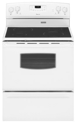 Magic Chef Cer3725aaw 4 0 Cu Ft Freestanding Range With Spill Catching Cooktop And Electronic Oven Controls White
