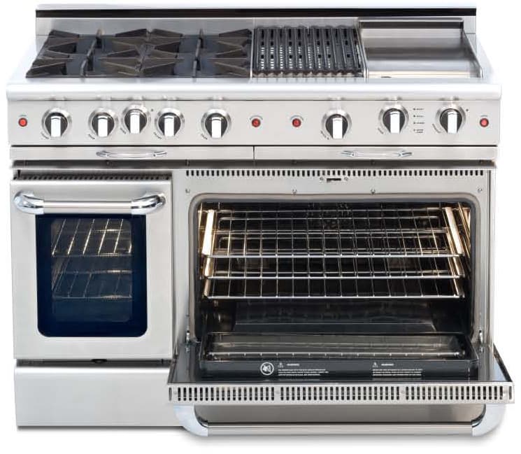 Capital CGSR488N 48 Inch Freestanding Gas Range with 8 Open