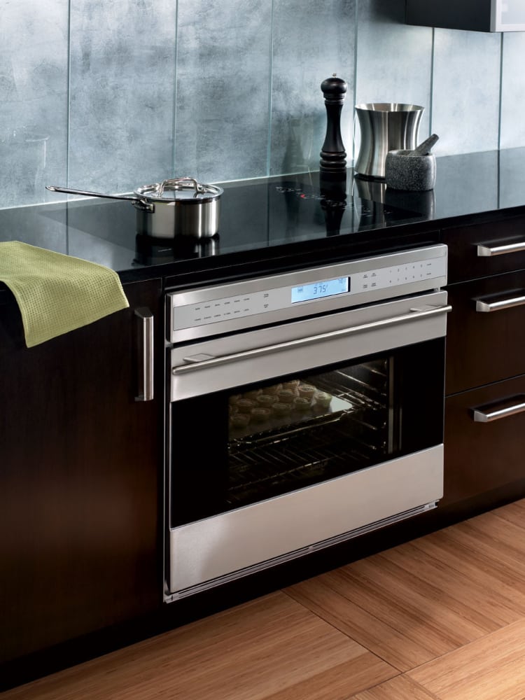 Wolf SO30-2U/S-TH E-Series 30 Electric Single Wall Oven - Unframed  Stainless Steel, Tubular Handle