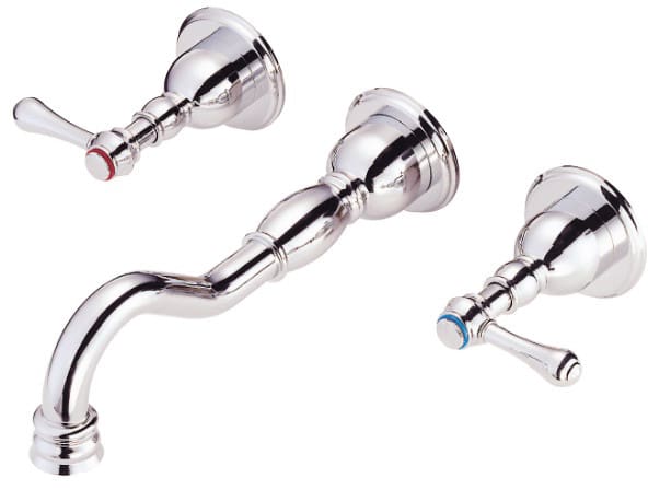 Danze® D316257 Double Lever Wall Mount Lavatory Faucet with 10