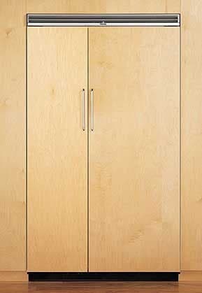 Viking Dfsb483 48 Inch Built In Side By Side Refrigerator With Prochill Temperature Management Convertible Meat Savor Produce Drawer Ice Maker And Requires Custom Panels