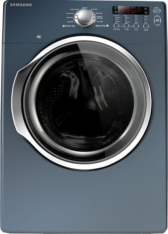 Samsung Dv330agb 27 Inch Gas Dryer With 7 3 Cu Ft Capacity 9 Preset Drying Cycles Sensor Drying Stainless Steel Drum Led Display And Drying Rack Breakwater Blue